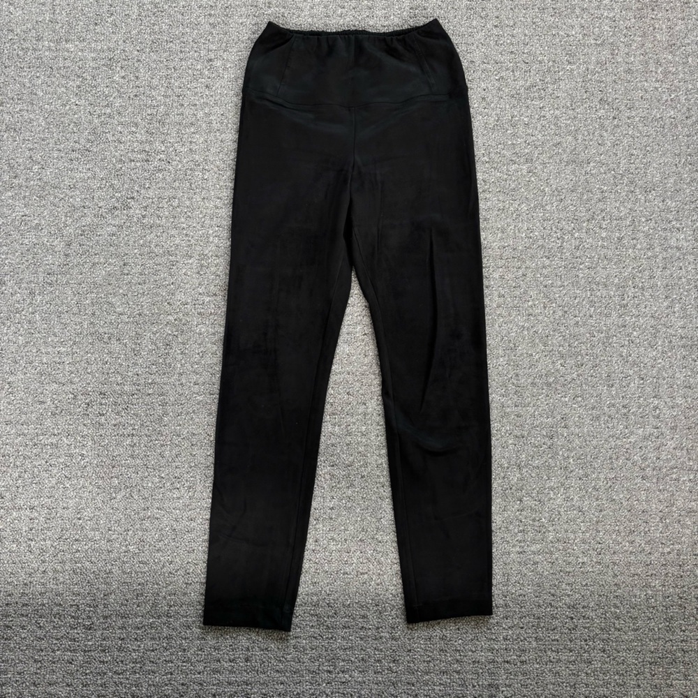 Aritzia Wilfred Free Daria Vegan Suede Legging, black, size small - Picture 2 of 5